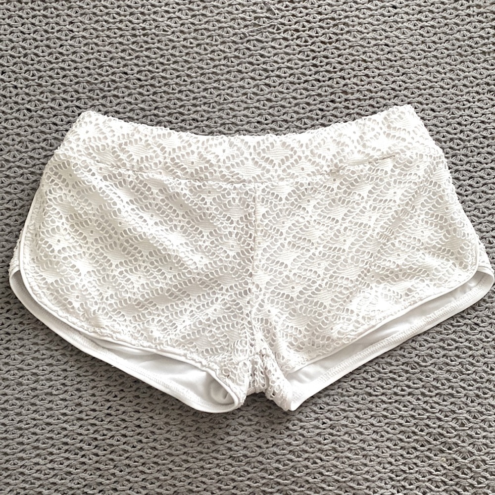 White Eyelet Knit Shorts 🤍